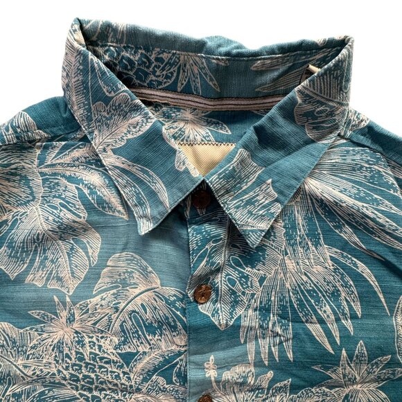 Island Republic Hawaiian Shirt Mens XL Tropical Hawaiian 100% Silk Cruise Travel - Picture 5 of 6